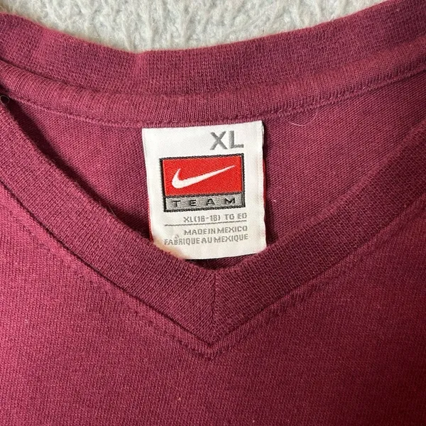 Virginia Tech Top Womens XL Maroon Nike Short‎ Sleeve Crew Neck Pullover Tees - Image 3