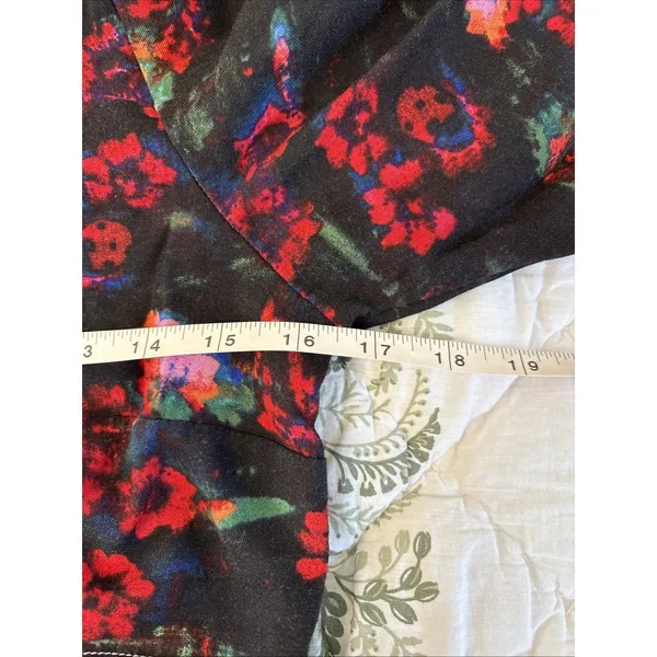 Rachel Comey‎ for Target Black Red Floral Rayon Blend Dress Size 2 - Image 5