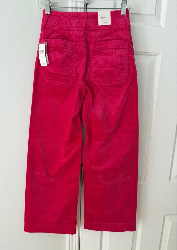 Anthropologie Maeve The Colette Corduroy Crop Wide-Leg Pants, Size 24 - Image 10