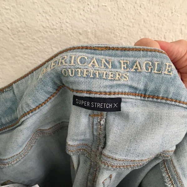 American Eagle Outfitters high rise two tone jegging‎ light wash denim jeans 2 - Image 9