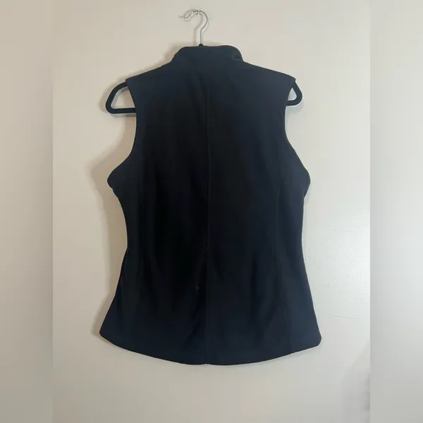 Port Authority black fleece vest Elon University Business logo size M‎ women’s - Image 5