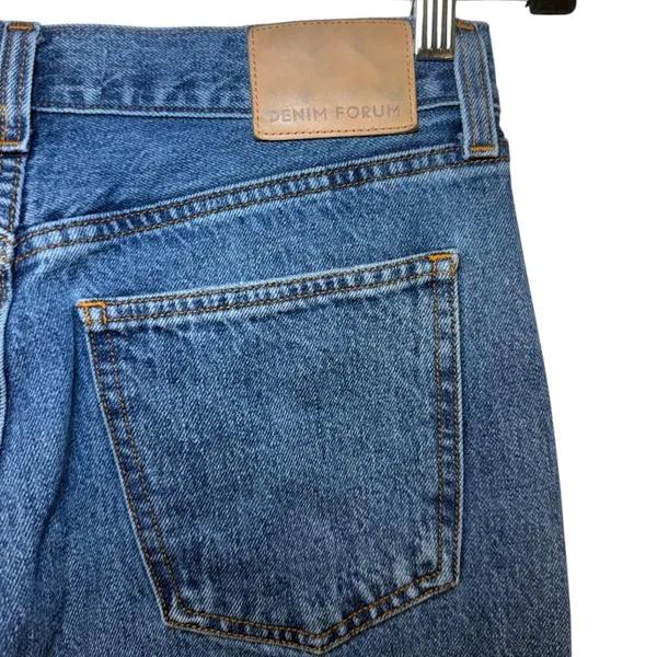 Denim Forum The Farrah Hi-Rise‎ Wide Leg Jeans Blue Size 29 Denim Pants - Image 11