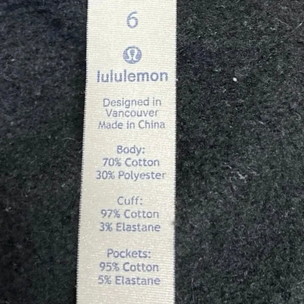 Lululemon Gray Fleece Long Sleeve Zip Up Hooded Hoodie Sweatshirt Jacket Size 6 - Image 4