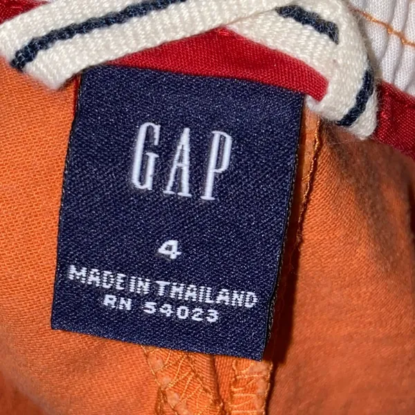 Vintage GAP Stretch Orange Wide Leg Cargo Pants Y2K‎ Utility 90s Size 4 - Image 7