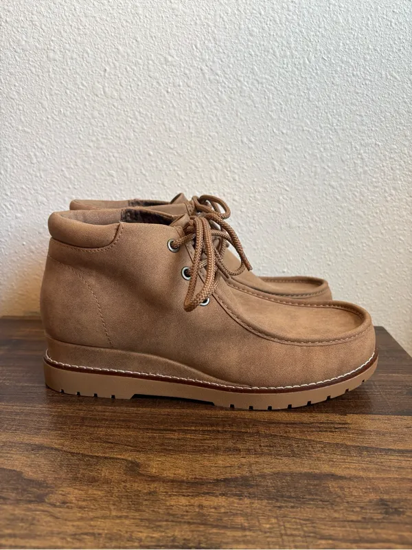 Skechers BOBS Chill Wedge Elevated Bliss Boots Tan Size 7.5 - Image 2