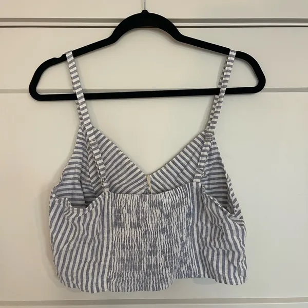 Universal Thread Blue and White Striped Top - Image 2