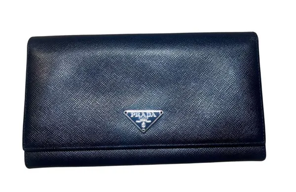 Prada Black Large Saffiano Leather Wallet - Image 7