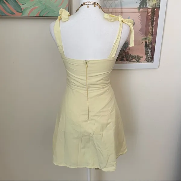 PEPPERMAYO French Kiss Mini Dress in Butter Yellow US 2 - Image 4