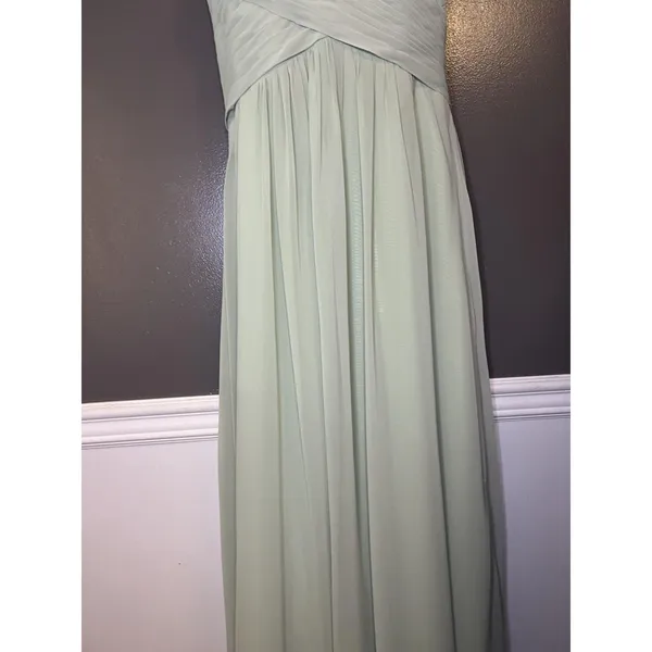 Azazie Dress Womens A8 Green Chiffon Sweetheart Spaghetti Strap Maxi Formal - Image 3