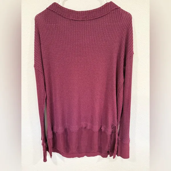 Free People We The Free North Shore Thermal Top Burgundy XS - Image 6