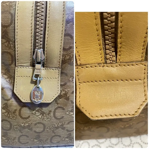 Celine PVC Classic Beige/Brown Duffel Bag - Image 6