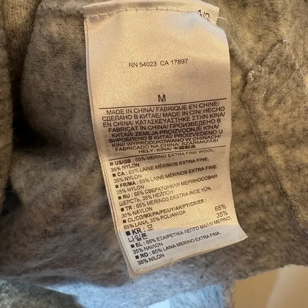 Banana Republic Turtleneck Sweater Size Medium Gray Long Sleeve Wool‎ Blend - Image 5