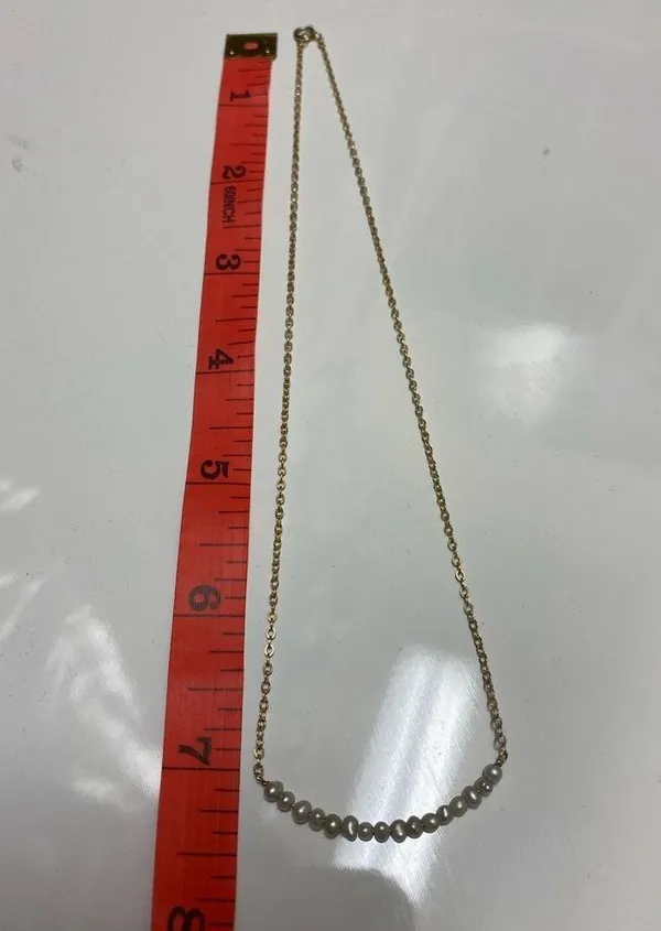 Dainty Pearl Necklace - Image 3