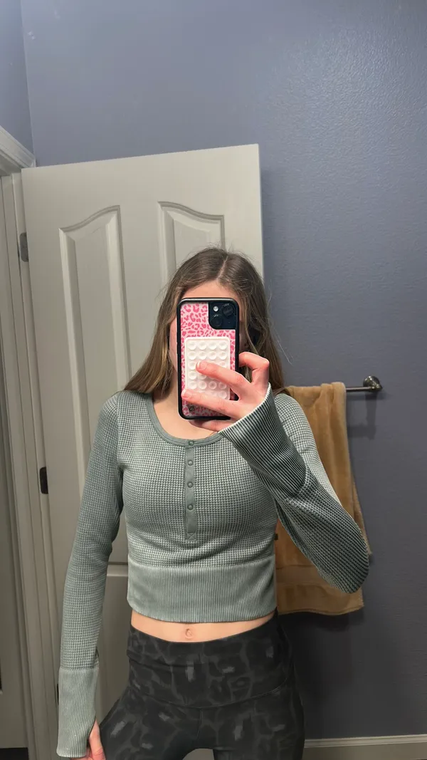 Aerie Green Long Sleeve Top - Image 4