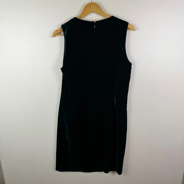 Elie Tahari Green Velvet Sheath‎ Dress Size 8 Holiday Party Christmas Cocktail - Image 4
