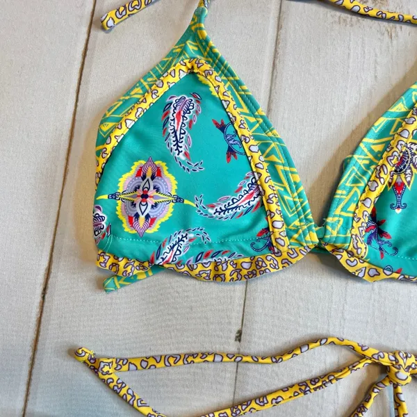 NEW - Shein - Women’s Multi-Color Thong Bikini Set - Size Small - Image 4