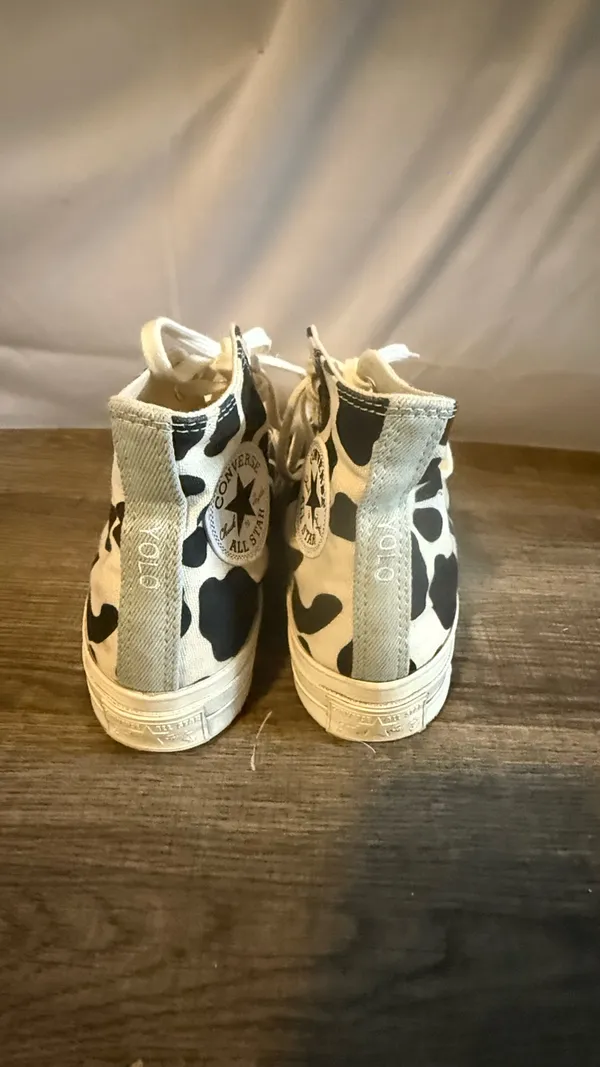 Cow Print Converse High-Top Unisex  - Image 14