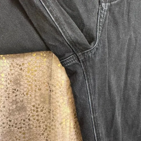 American Eagle Black High Waist Paper Bag Mom Jeans Size 8 - Image 8