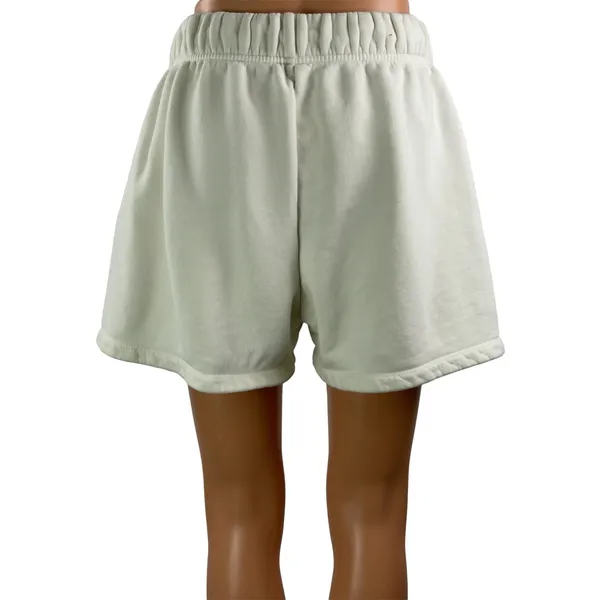Set Active Women's White High Rise Drawstring Lounge Mini Workout Shorts Size S - Image 3