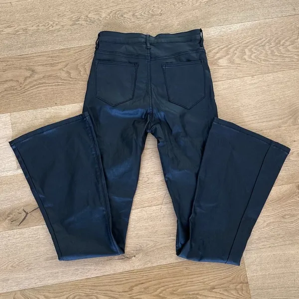 Edikted - Faux Leather Flare Pants in Black - Image 4