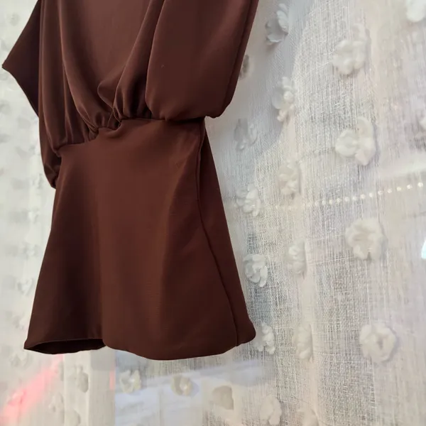 Era Me Brown Button Top Size XS - Image 5