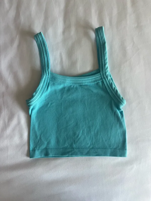 Urban Outfitters Blue Cropped Tank Ribbed - Image 2