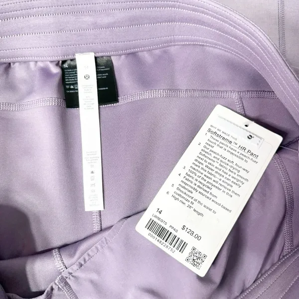 Lululemon Softstreme High Rise Pant Athletic Pants Purple Ash 14 NWT - Image 9