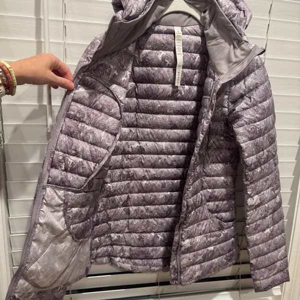 Lululemon Pack It Down Again Jacket Hooded Puffer 700‎ Down Lilac Purple Size 2 - Image 7