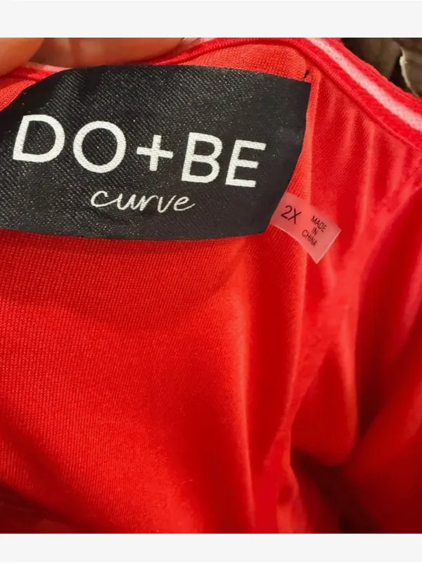 DO+BE Strapless Red Wrap Tie Mini Dress - Image 4
