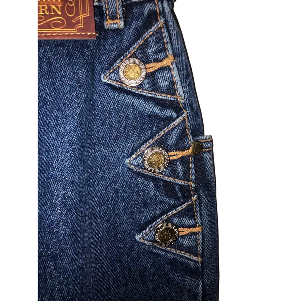 Lawman Jeans Size 5 Blue Western World Class Denim Jeans 5 90s Slim Vintage - Image 5