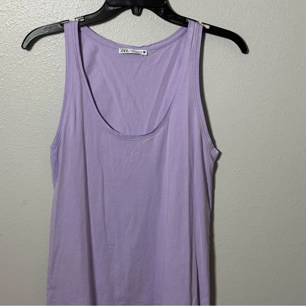 Zara Women Athletic Lilac/purple Tank Top‎ Size XS. - Image 2