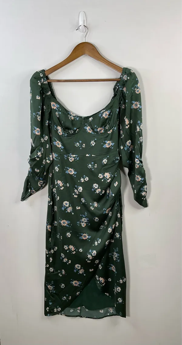 ASTR The Label Green Floral Dress Size Small - Image 2