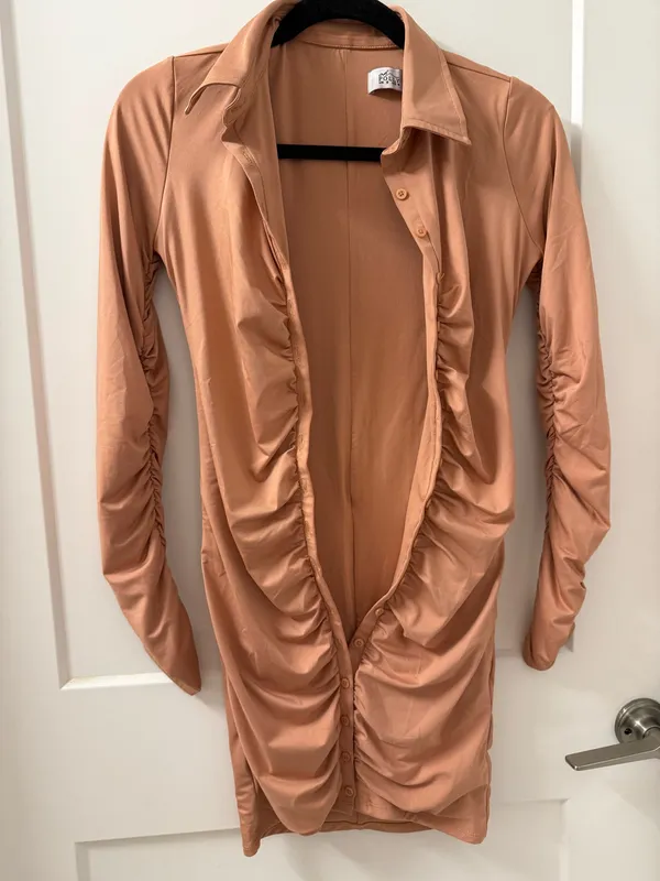Oh Polly Long Sleeve Ruched Mini Dress - Image 2