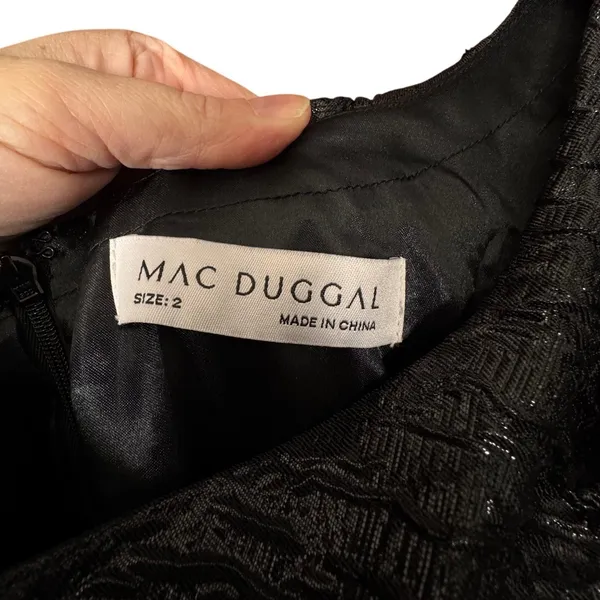 MAC DUGGAL Womens Black Sparkle Gown Dress 2‎ Formal Gala Prom Dance Whimsigoth - Image 8
