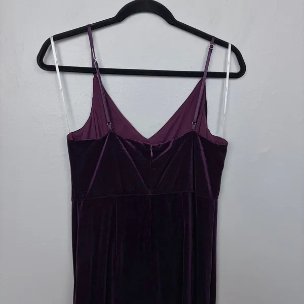 Lulus‎ Velvet Tulip Hem Maxi Dress Purple Romantic Evening Cocktail Size Large - Image 7