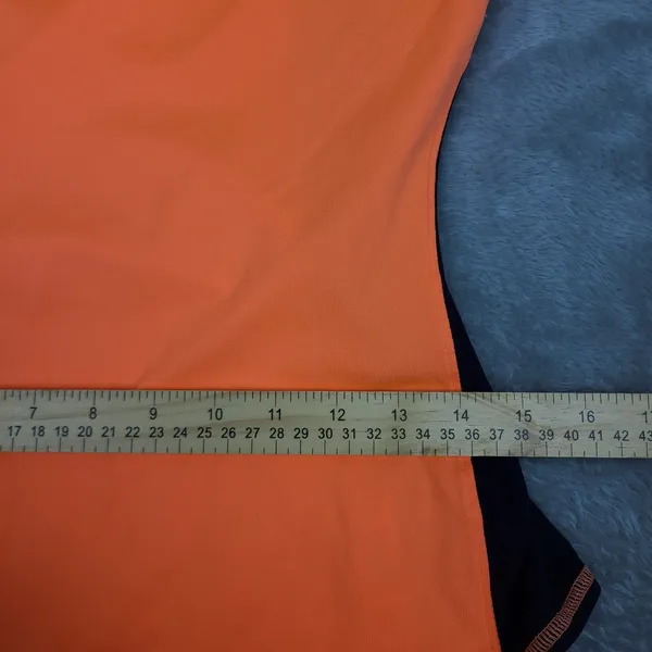 Athleta Running Wild Mix Crew, Cosmic Orange‎ Dress Blue, Size Small - Image 4