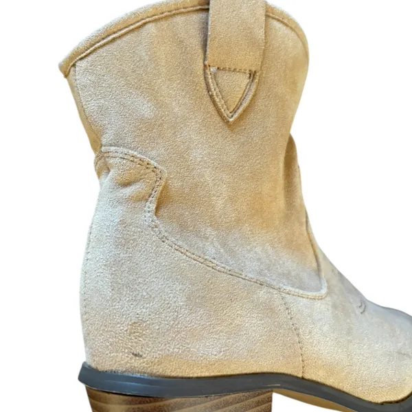 French Connection Carrie Boots Beige Western Vegan Suede Womens Size 7 - Image 11