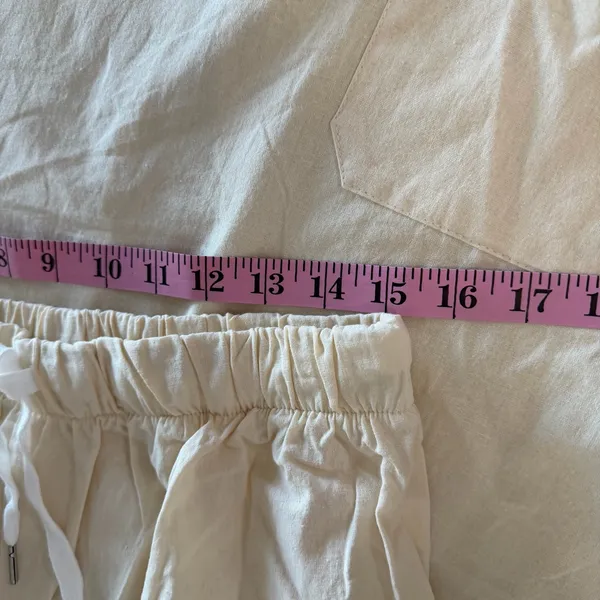 Women's Two Piece Cotton Blend Crop Top and Crop Pant Set Size Medium #260702 - Image 5