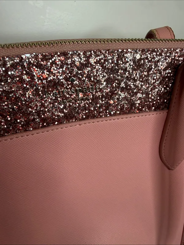Kate Spade pink glitter trim shoulder bag - Image 3