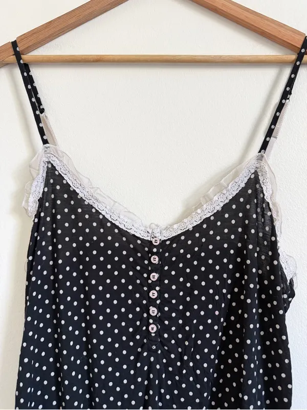 Victoria’s Secret Polka Dot Romper Size Medium Pajama PJ Lounge Y2K Modal comfy - Image 4