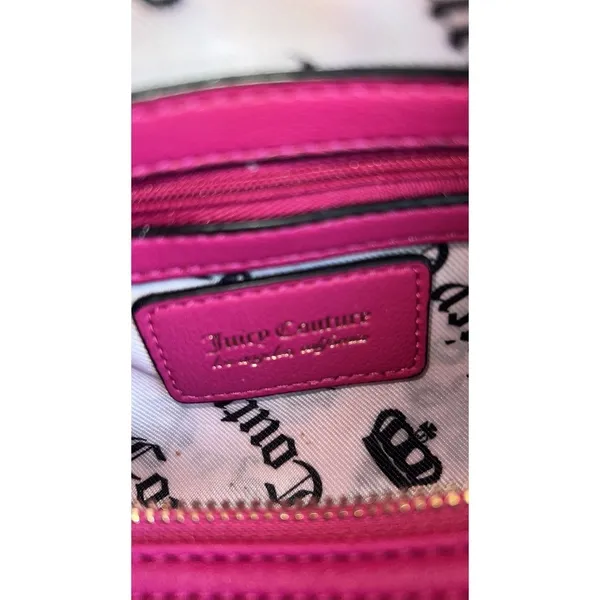 Juicy Couture Pink Shoulder Bag with Textured Design and Metallic‎ Accents - Image 7