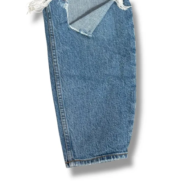 Abercrombie & Fitch 80s Mom‎ High Rise High Waisted Medium Wash Distressed Jeans - Image 3