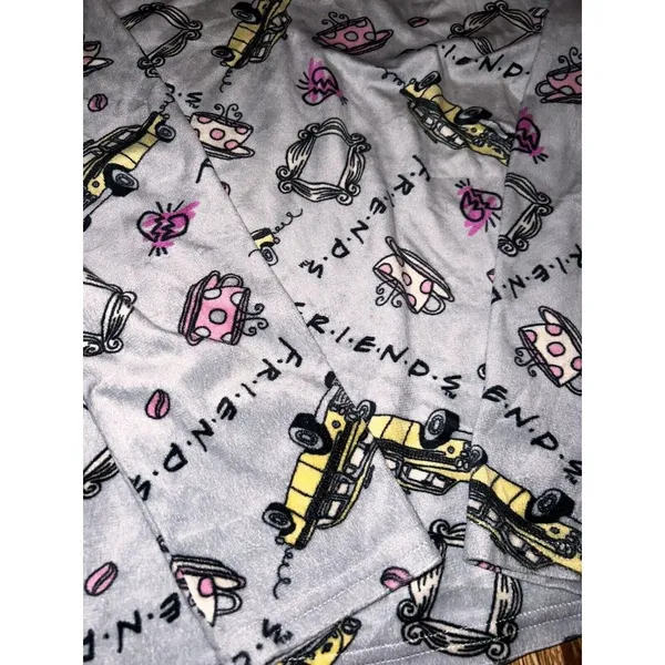FRIENDS TV Series Pajama‎ PJ Set Women's Small S Top Pants Briefly Stated Soft - Image 2