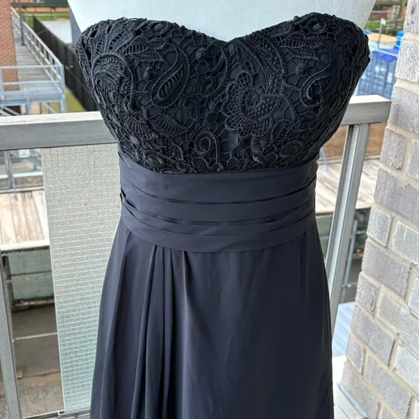 Bill Levkoff Black Strapless Gown Size 8 - Image 3