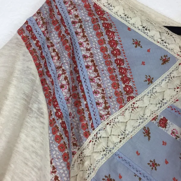 Free People Prairie Days 3/4th Sleeve Boho Blouse - Image 7