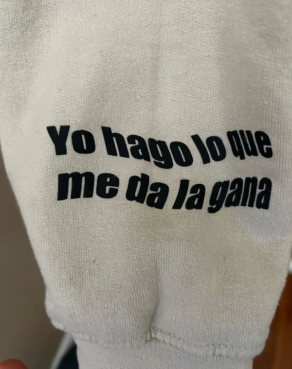 Bad Bunny Hoodie Tan Size M - Image 2