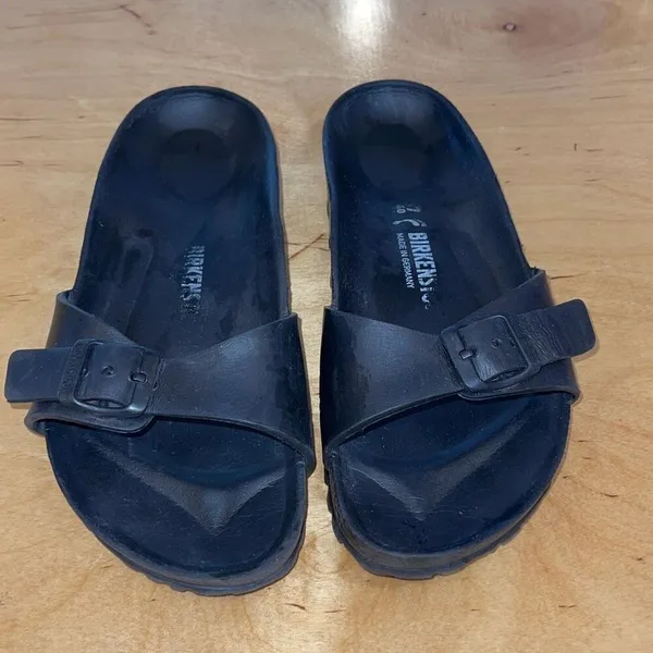 Birkenstock Womens Madrid EVA Adjustable‎ Strap Slip On Sandals Black Size 40 - Image 2