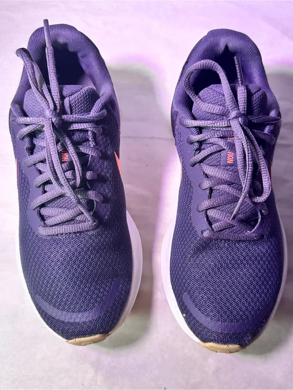 Nike Women's Athletic Sneakers - Purple with Pink Swoosh - Image 4