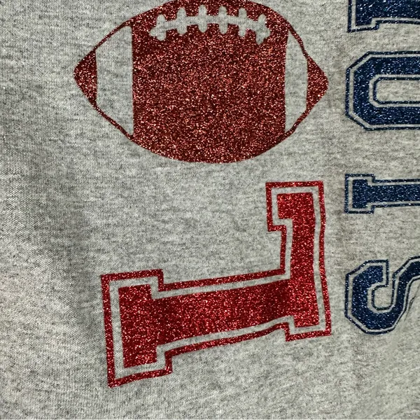 Augusta Sportswear Love Patriots Football Blue Gray Women’s 3/4 Sleeve Top T-shirt Small Blokecore - Image 3