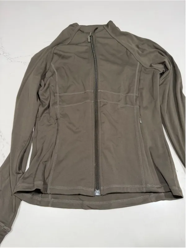 NEW Zip Up Jackets Yoga Gym Top Running Workout Jackets S - Image 4